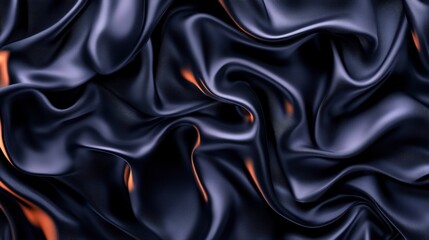 Aufkleber - Black satin fabric with red flame design background for photography and creative projects