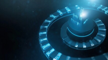 Poster - futuristic technology showcase digital realm animation high-tech environment close-up view innovatio