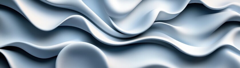 Aufkleber - Blue and white wavy background with a photo in the center for creative design projects