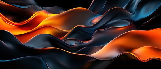 Aufkleber - Abstract background with flowing liquid shapes and patterns in vibrant colors and smooth transitions