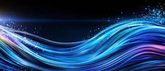 Aufkleber - Abstract wave design wallpaper featuring smooth flowing lines and vibrant colors in high definition resolution