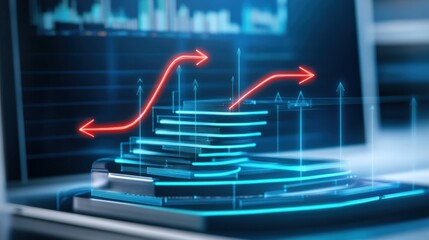 Poster - data visualization techniques business environment digital graphics modern office high-tech trend an