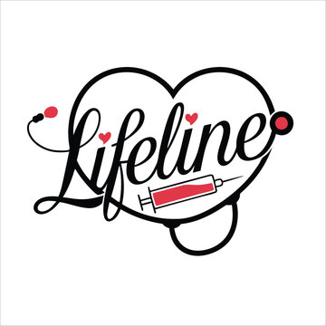Lifeline Stethoscope Design with Cursive 'Doctor' for Medical Apparel
Cursive 'Doctor' Wrapped in Lifeline Stethoscope