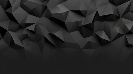 Aufkleber - Abstract black geometric background with sharp angles and shadows creating depth and texture