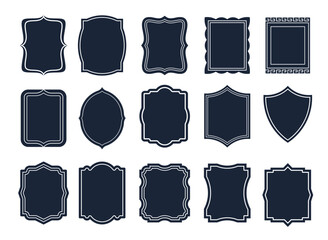 Aufkleber - A set of simple vintage style frames