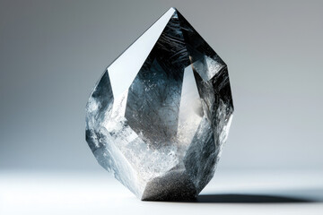 Poster - A captivating image of a smoky quartz crystal, exhibiting intricate facets and a unique textured surface.