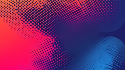 Poster - Abstract gradient background with dotted patterns in vibrant colors creating a dynamic visual effect