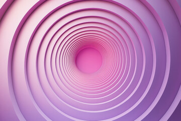 Poster - Abstract image of concentric circles in shades of pink, creating an illusion of depth and a tunnel-like effect.