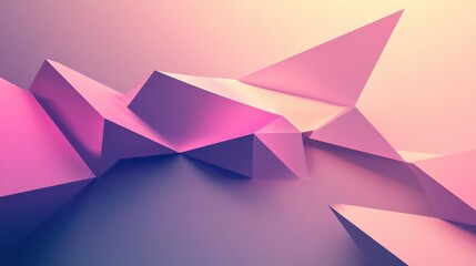 Poster - abstract geometric shapes in vibrant pink and purple hues create a modern artistic background