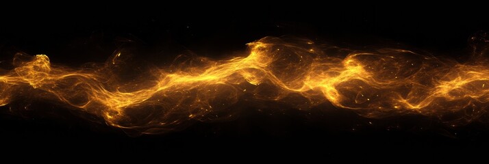 Leinwandbilder - Glowing gas swirls create an ethereal display of energy flowing through darkness. Generative AI