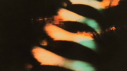 Poster - Abstract neon light trails in motion