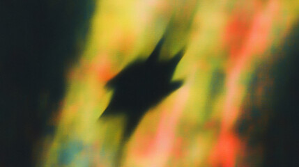 Fototapete - Abstract colorful background with dark shadowy shape