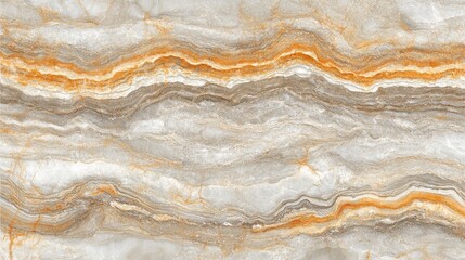 Poster - beautifully layered natural stone with orange and white patterns, ideal for interior design