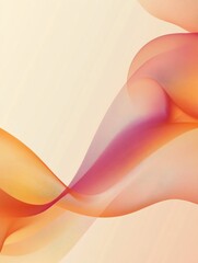 Aufkleber - Colorful abstract wave patterns create a soothing atmosphere with soft gradients and gentle curves. Generative AI
