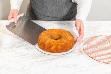 Canvas Print - Creamy Indulgence: Carrot Bundt Cake with Cream Cheese Frosting