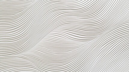 Fototapete - Wavy white stripes forming sleek geometric pattern, providing elegant abstract texture with smooth, flowing lines complementing contemporary minimalist design aesthetic