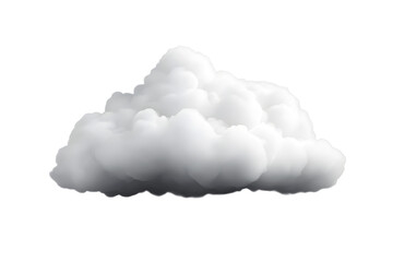 Wall Mural - white cloud isolated with transparent background