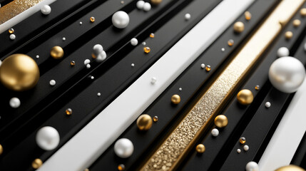 Poster - 3D Elegant Black White and Gold Isolated Banner Designs Realistic Signboards or Bar with Shiny Gold Frame Modern Realistic Banner Templates for Adding Text or Titles Isolated on Transparent Background