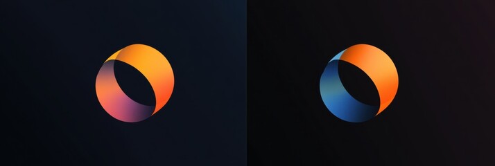 Aufkleber - Comparison of outdated logo and modern sleek redesigned logo showcasing branding evolution in visual identity. Generative AI