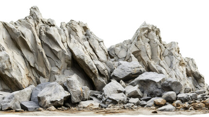 Poster - Imposing rock formation isolated on transparent background, perfect for photo manipulations and composites