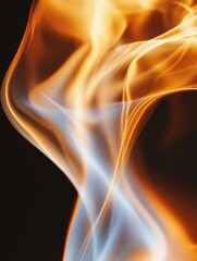 Aufkleber - Glowing gas swirls create captivating energy flow in dark atmosphere at night. Generative AI