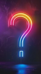 Poster - A unique and visually striking graphic element featuring a bold question mark design set against a textured backdrop
