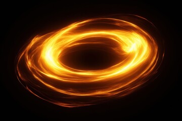 Aufkleber - Swirling energy flows in abstract glowing gas patterns illuminating the dark space around. Generative AI