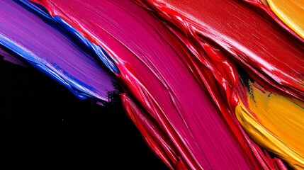 Leinwandbilder - Colorful abstract brush strokes on canvas background for creative design projects