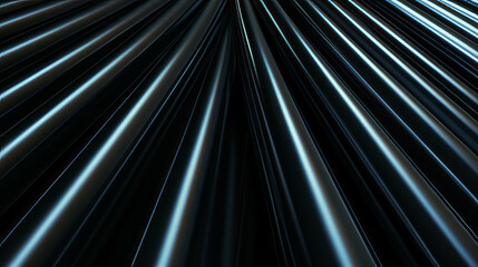 Poster - Industrial abstract with aluminum pipes featuring light grey sheen for modern design projects