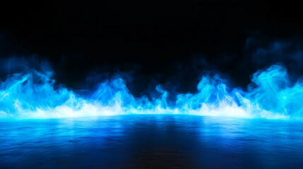 Poster - Abstract blue light background with varied intensities for digital design and visual arts