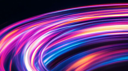 Poster - Colorful bokeh background with swirling light motion for artistic design