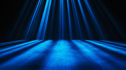 Poster - abstract cornflower blue light rays background for creative design