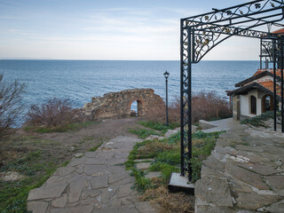 Poster - Street and houses at old town of Sozopol, Bulgaria