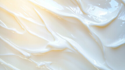 Poster - Creamy abstract texture reflecting light on metallic surface background