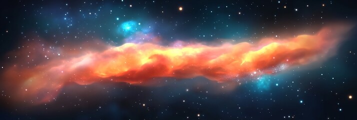 Wall Mural - a colorful space filled with stars