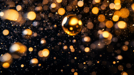Poster - Ethereal floating sand particles in ambient light - perfect for background or texture design