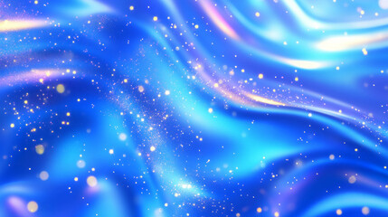 Poster - Shimmering foam and glitter background with iridescent swirls for creative design