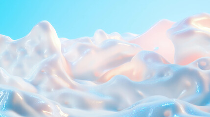 Poster - Abstract foam texture with subtle waves and soft blue background for design projects