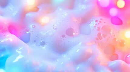 Poster - Vibrant foam background with multicolored illumination for creative design projects
