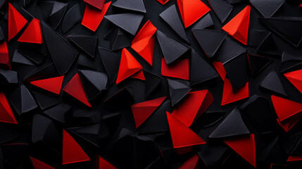 Poster - Abstract background of black and red geometric shapes for modern design