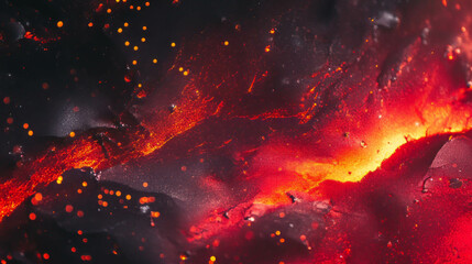 Poster - Glowing abstract background of gold and red light for creative design