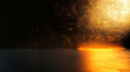 Poster - Abstract golden light texture with reflective surface for elegant design