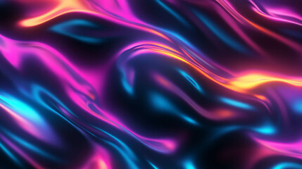 Poster - Vivid gradient color shift with smooth metallic texture for modern design