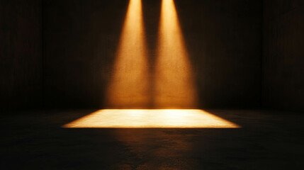 Poster - Mysterious scene with hidden light source and atmospheric glow for creative backgrounds