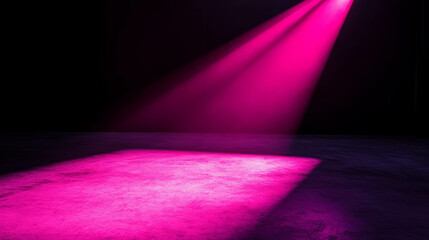 Poster - Futuristic background with hidden pink neon light casting dramatic shadows