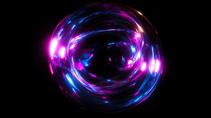Fototapete - Holographic bubble background with swirling patterns for futuristic design