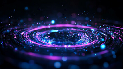 Fototapete - Enchanting holographic bubbles in a cosmic swirl for futuristic design