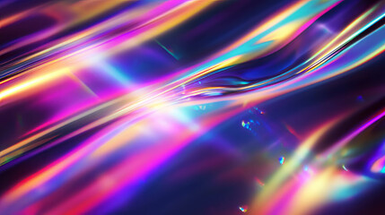Poster - Colorful holographic rainbow background with soap bubble texture for creative design