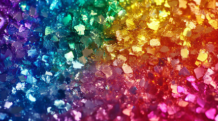 Poster - Vibrant holographic foil texture with rainbow colors for creative design