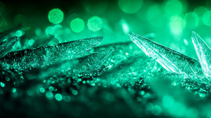 Poster - Abstract icy mint green light and cold atmosphere for design and decoration